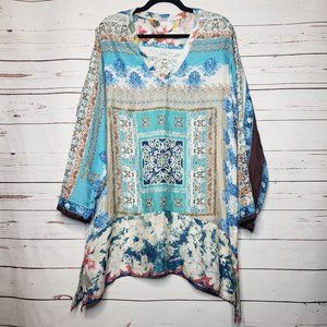 Johnny Was Floral Silk Tunic